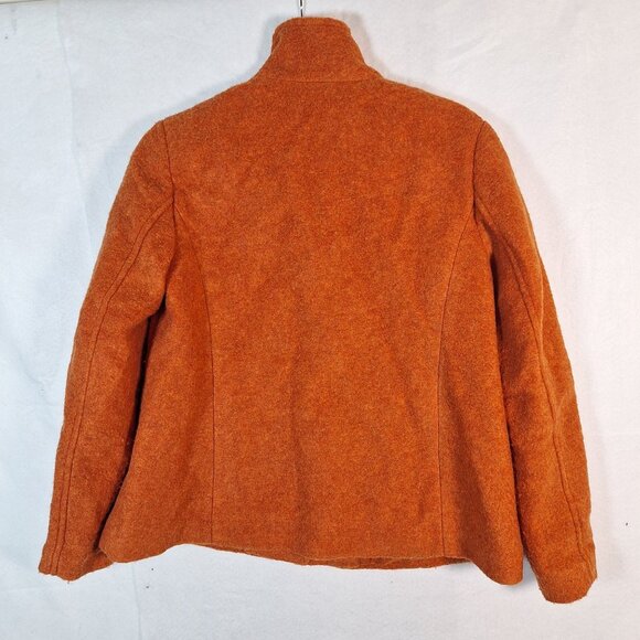 Lands Ends Orange Wool Blend Womens Jacket size 6P - Picture 2 of 7
